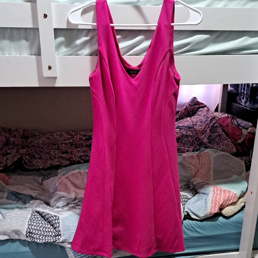 Vibrant Fuscia Sleeveless Dress